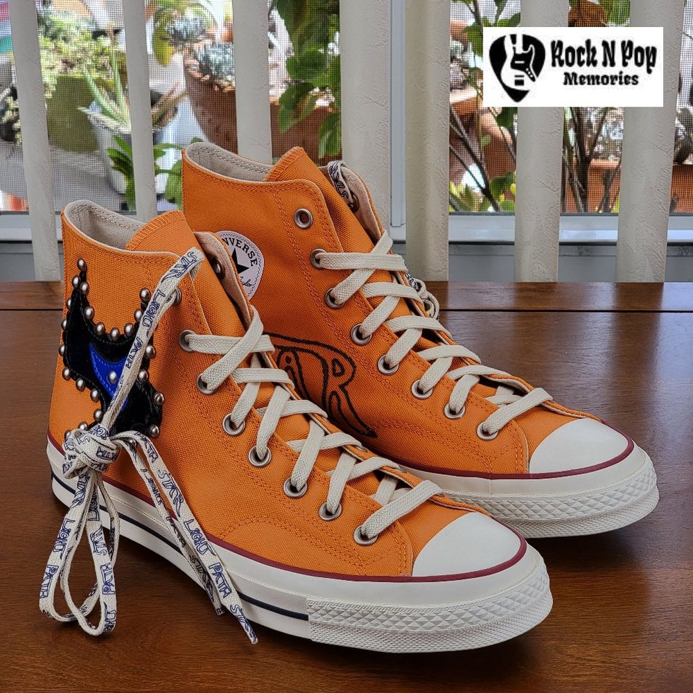 Converse x Come Tees Chuck 70 Hi 'Star' A01762C Sun Orange/Egret Size 10 Men's